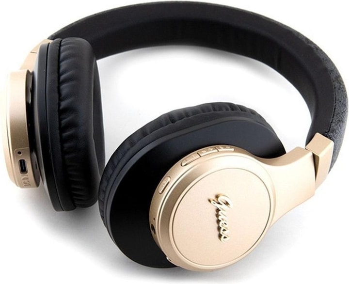 Actual product image Guess Wireless Leather Headphone with Metal Logo (ANC, 32 h, Wireless)