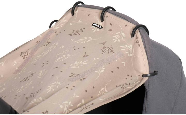 Produktbild Dooky Sonnen- & Windschutz für den Kinderwagen, Leaves Grey