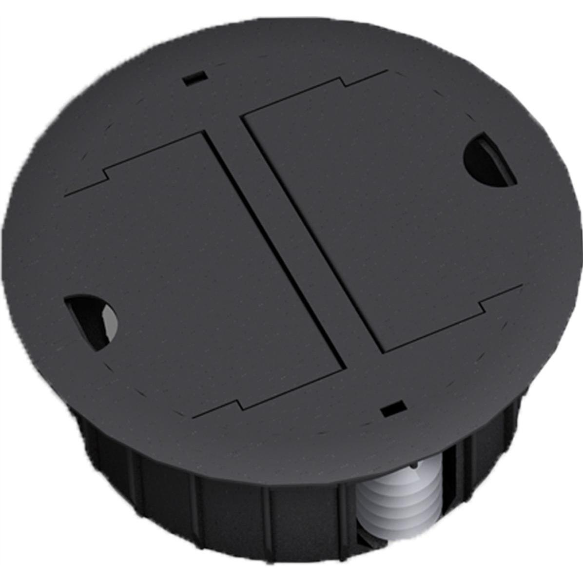 Bachmann Exit Point schwarz RAL9005 Kabeldurchlass fur Hohlböden schwarz, Interne Kabel (PC)