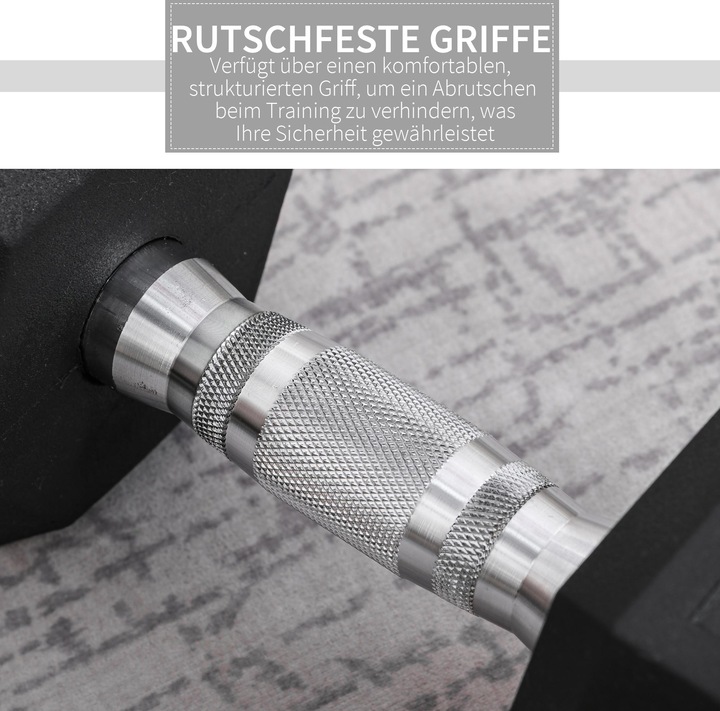 Image du produit Homcom Entraînement au poids des haltères, bras triceps et biceps, épaules, dos, poitrine (1 x 12.5 kg)
