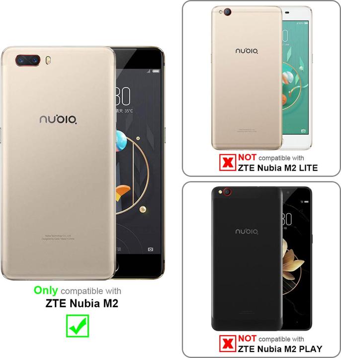 Productafbeelding Cadorabo Boek Onzichtbare Magneethoes (ZTE Nubia M2)