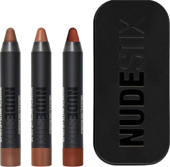Produktbild Nudestix Mini 90's Nude Lips 3-Piece Kit Magnetic Matte Lip Color in Greystone and Boho, and Intense Matte Li (Boho, Greystone)