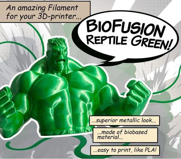 Produktbild Extrudr BioFusion - Reptile Green - 2.85mm (bioTEC, 2.85 mm, Grün)