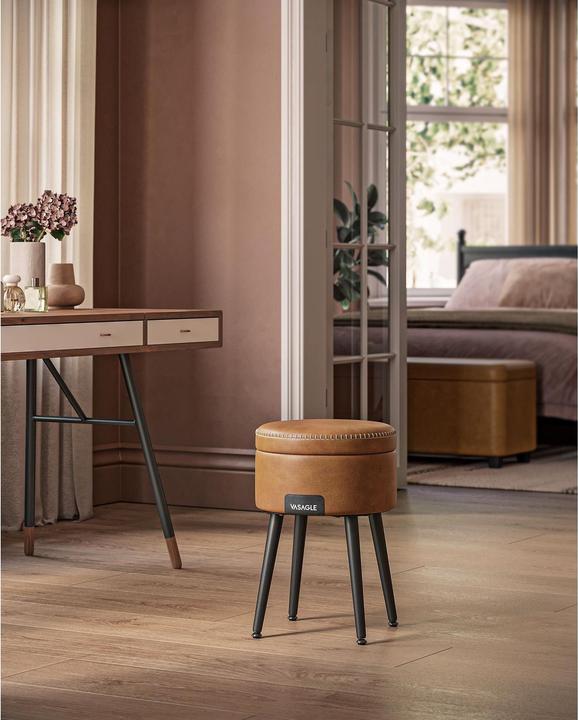 Produktbild Vasagle Hocker mit Stauraum LOM005K01 braun Kunstleder