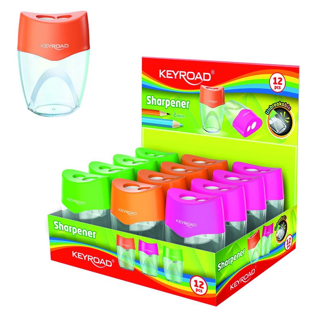 KEYROAD Speedy – Temperamatite Doppio A Forma Di Lumaca | Ergonomico Per Matite E Pastelli | Per Bambini | Colorato - 4