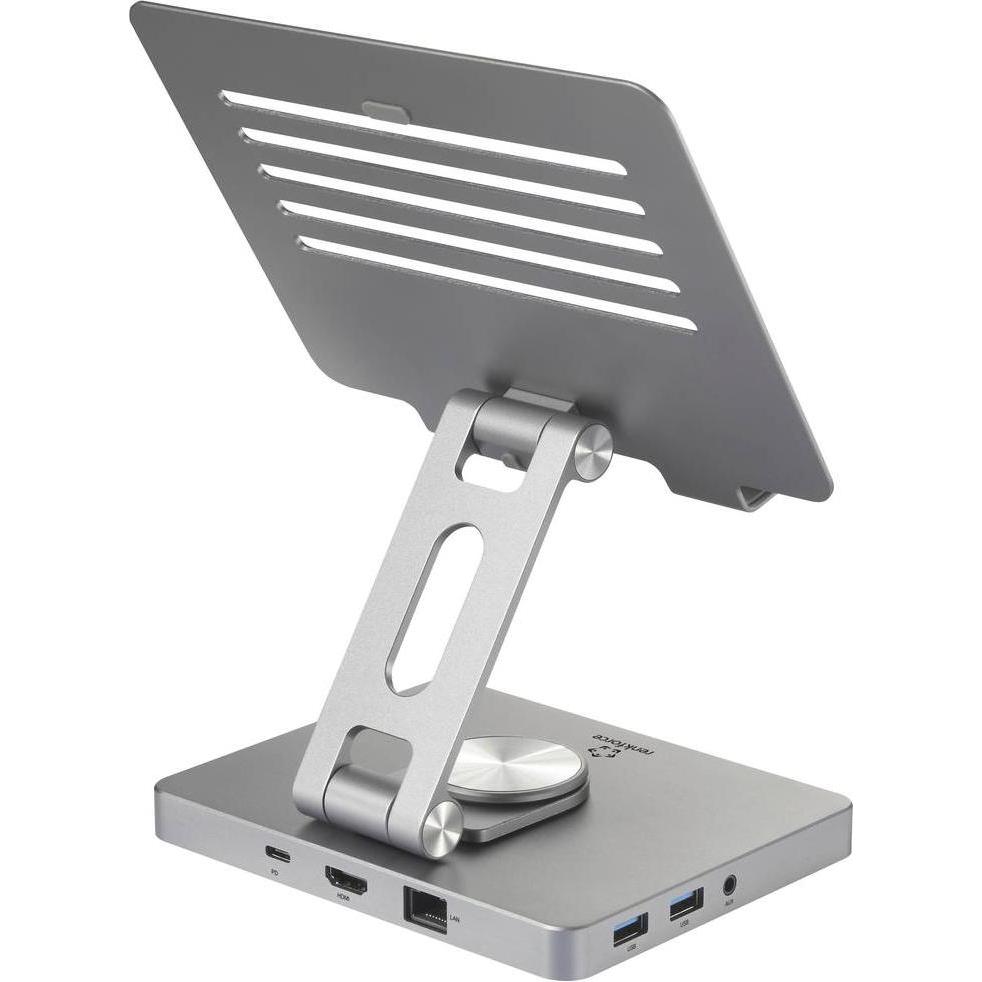 Thumbnail - Renkforce RF-5628786 (USB-C, 8 Ports), Dockingstation + USB Hub, Grau