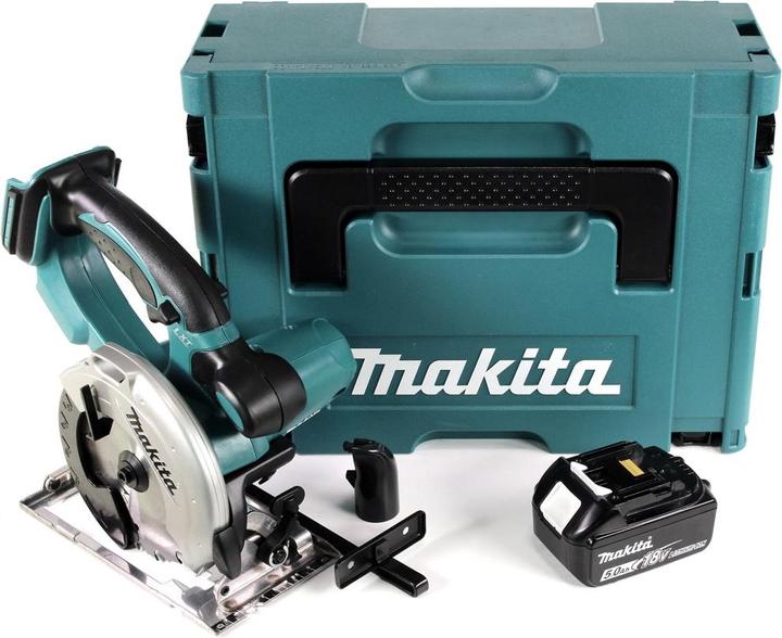 Produktbild Makita DSS 501 T1J 18V 136 mm Li-ion Akku Handkreissäge im Makpac + 1x 5,0 Ah Akku - ohne Ladegerät