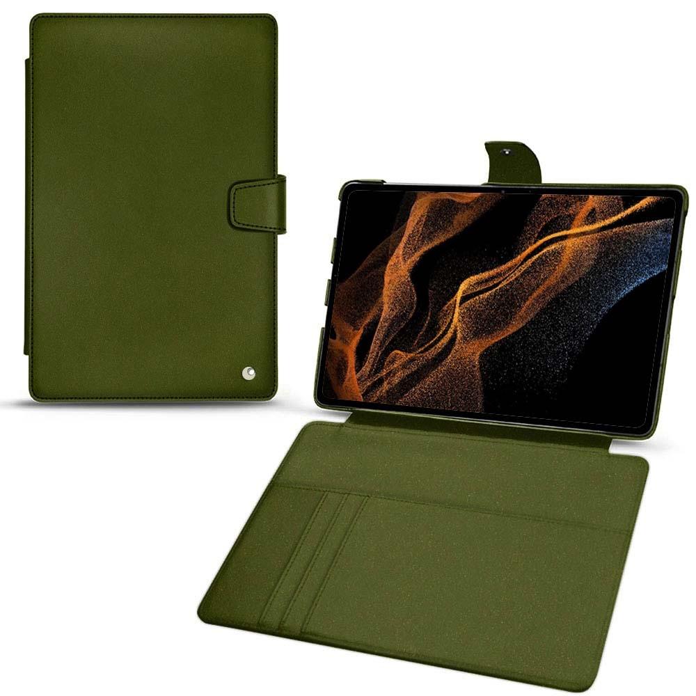 Noreve Lederschutzhülle Wallet (Galaxy Tab S8+), Tablet Hülle, Grün