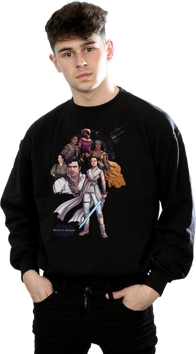 Actual product image Star Wars Mens The Rise Of Skywalker Resistance Illustration Sweatshirt (3XL)