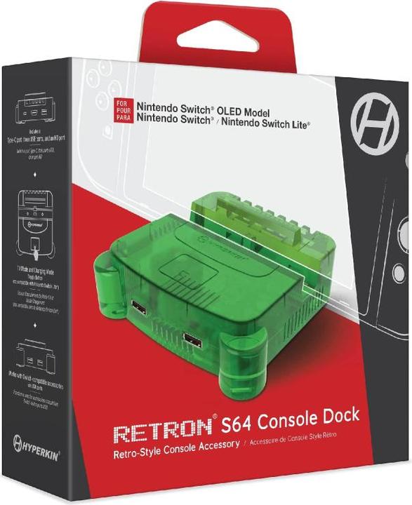 Actual product image Hyperkin Retron S64 Console Dock- Switch (Lime Green) (Switch)