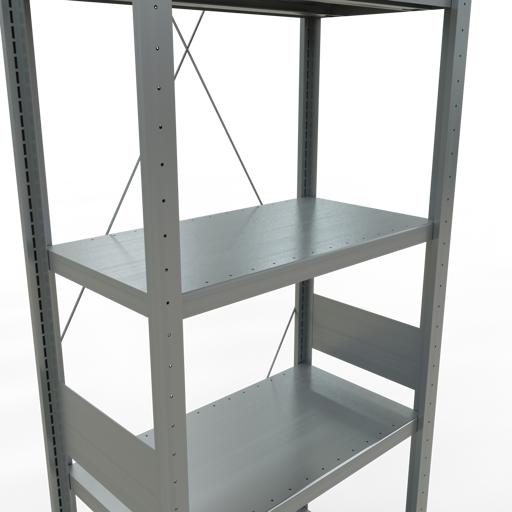 Actual product image Schulte Lagertechnik MULTIplus250 boltless basic shelving system with cross brace
