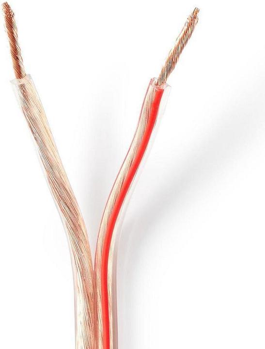 Produktbild Nedis Lautsprecherkabel| 2x 2.50 mm²| Kupfer| 15.0 m| rund| PVC| Transparent| - Verlän (15 m, 2.50 mm²)