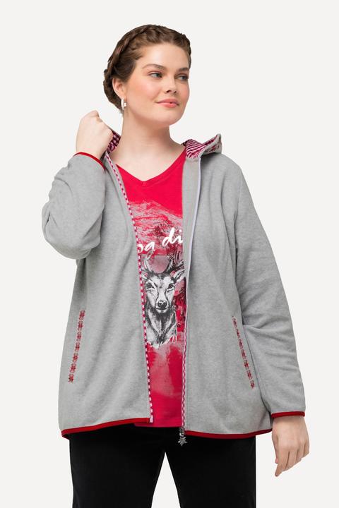 Actual product image Ulla Popken Hooded Fleece Zip-Up Jacket (46, 48)