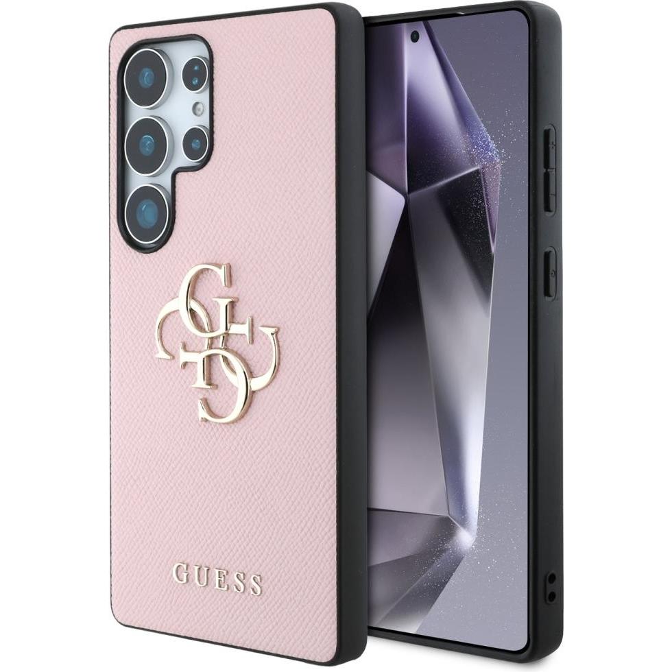 Guess Etui Grained Big 4G Logo Small Classic Logo do Samsung Galaxy S25 Ultra rÃ³Å¼owy (Samsung Galaxy S25 Ultra), Smart...