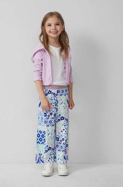 Actual product image S.Oliver Sweatshirt Jacke Verkürzte Sweatjacke mit Rippstruktur (128, 134)