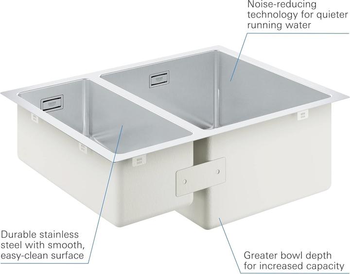 Produktbild Grohe K700 Unterbau Edelstahlspüle (Unterbauspüle, 43.50 cm, 58 cm)