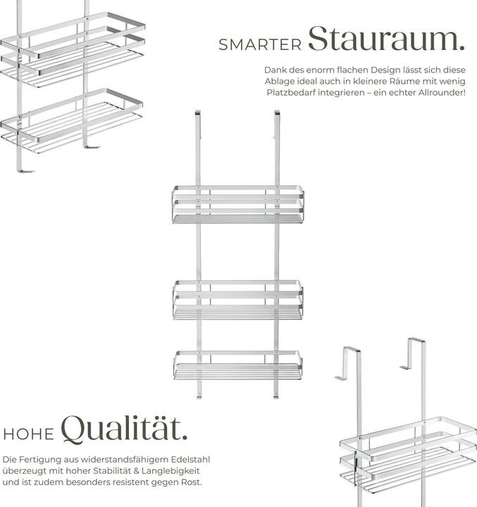 Image du produit tectake Étagère de douche à suspendre (30 x 21 x 80 cm)