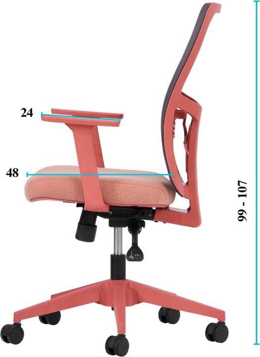 Image du produit Kalune Design Lumbar 108 Salmon Office Chair