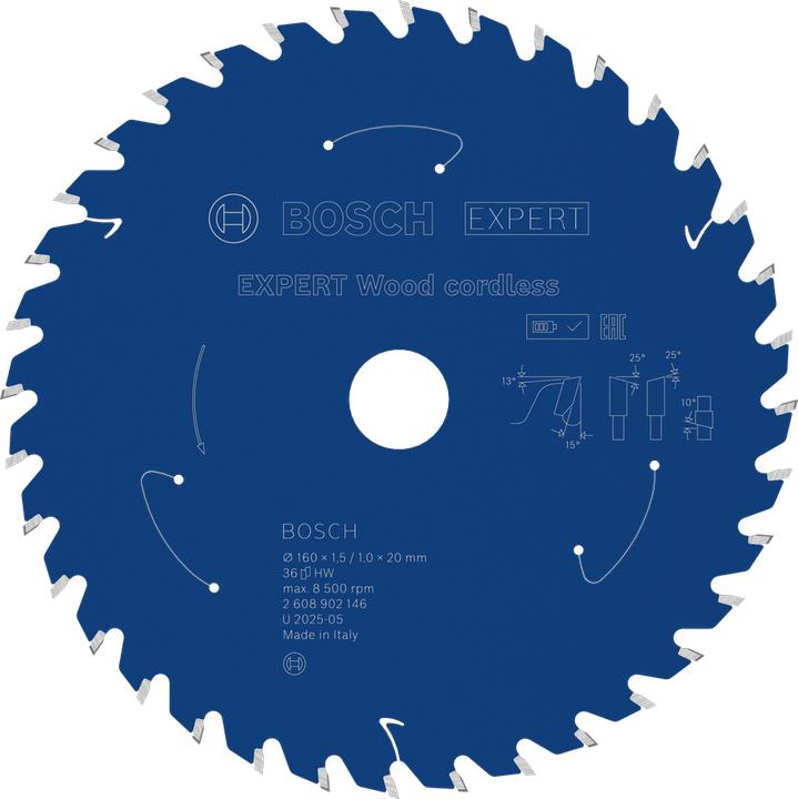 Produktbild Bosch Professional Zubehör EXPERT Wood Kreissägeblatt, 160x20 mm, T36