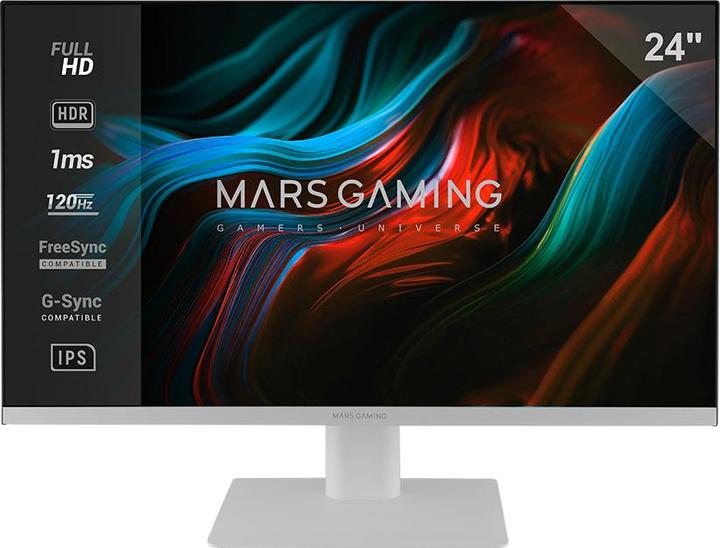 Image du produit Mars Gaming Ecran 24" MV-24 Full HD 120Hz (Blanc) (1920 x 1080 pixels, 24")