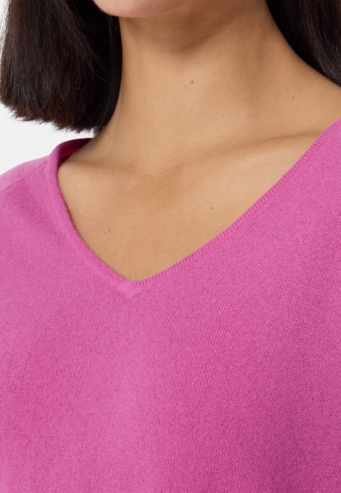 Actual product image Cash-Mere Kaschmir V-Ausschnitt Pullover mit Seitenschlitzen (M)