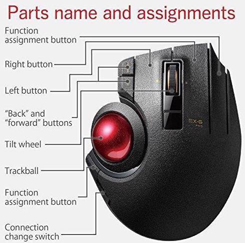 Produktbild Elecom Trackball-Maus (Kabellos, Kabelgebunden)
