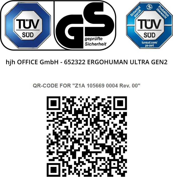 Image du produit Hjh Office Ergohuman Ultra Gen2 (46 - 58 cm)