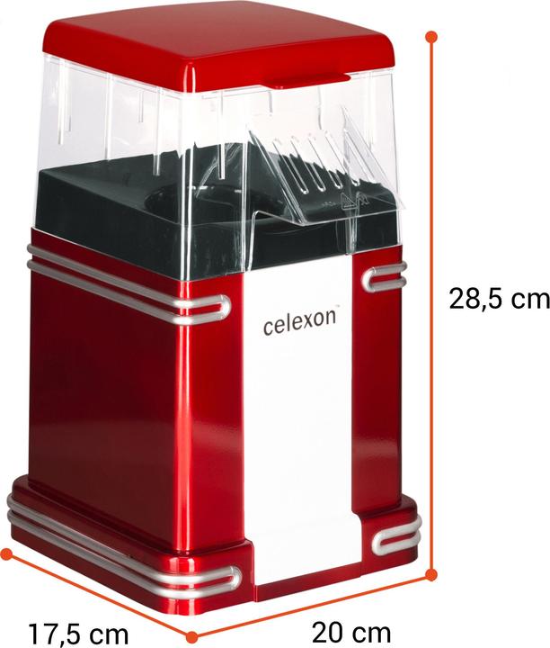 Produktbild Celexon CinePop CP250 Popcornmaschine im Retrolook inkl. Deckel zur Dosierung Fuellmenge ca. 100g Ma