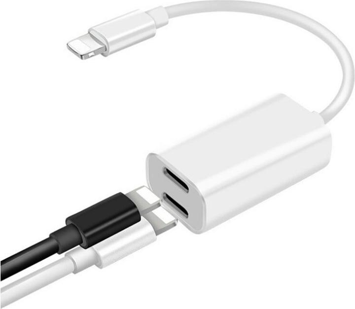 Actual product image PowerGuard 2 in 1 Dual Lightning Audio & Charge Adapter Splitter (Lightning, Lightning)