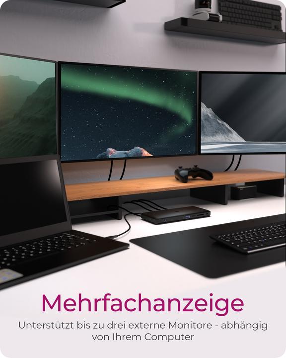 Actual product image Icy Box IB-DK2416-C (USB-C, 9 ports)