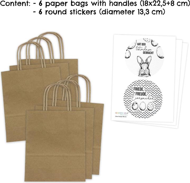 Image du produit Papierdrachen Sacs de Pâques (6x)