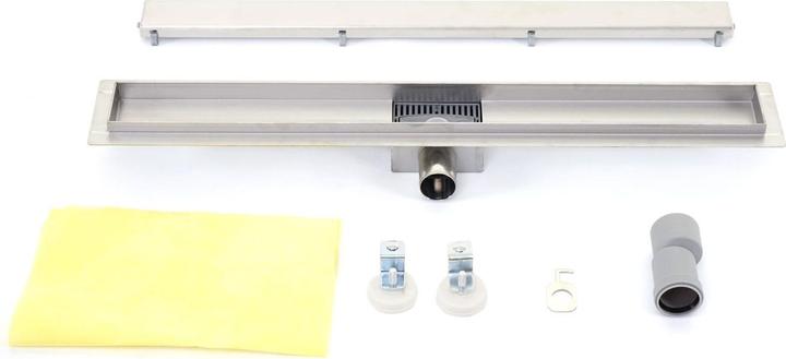 Image du produit Swisshandel24 Caniveau de douche 110cm écoulement de sol caniveau de douche, inox siphon 50-120cm - 51212 (1140 mm)