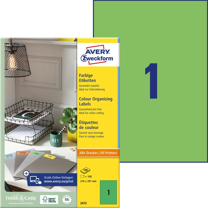 Produktbild Avery Farbige Etiketten