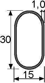 Actual product image OK-Line Schrankrohr verchromt 15/30mm, Länge 1m