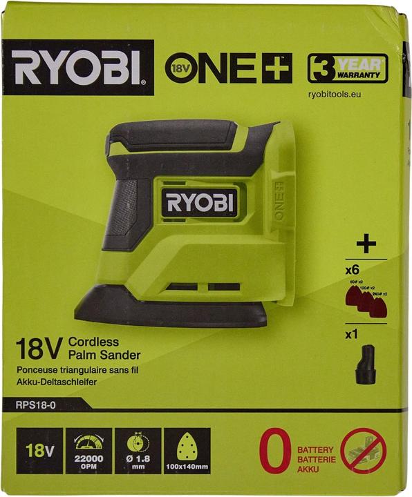 Actual product image Ryobi RPS18-0 (Delta sanders)