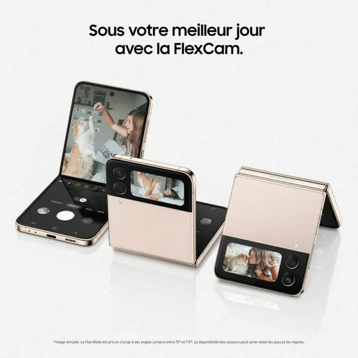 Actual product image Samsung Galaxy Z Flip4 EU (256 GB, Blue, 6.70", SIM + eSIM, 5G)