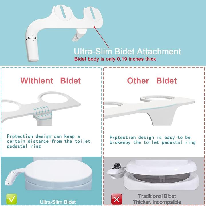 Immagine prodotto Withlent Bidet Toilettenaufsatz mit Doppeldüse