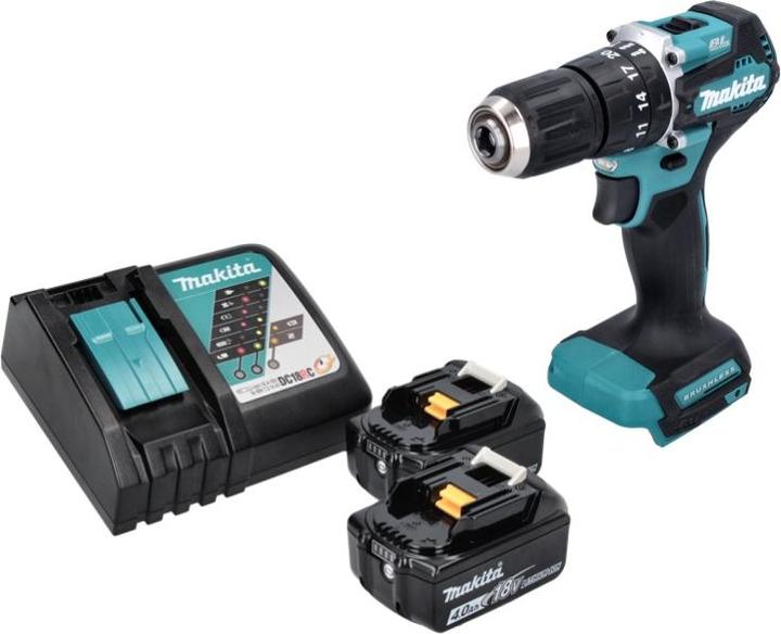 Produktbild Makita DHP 487 RM Akku Schlagbohrschrauber 18 V 40 Nm Brushless + 2x Akku 4,0 Ah + Ladegerät