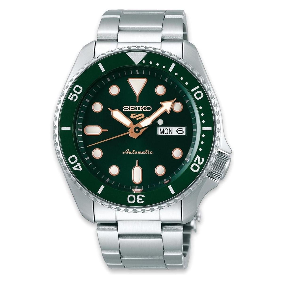 Seiko, Armbanduhr, 5 Sports, Grün, (Analoguhr, 43 mm)