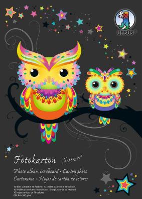 Produktbild Ursus Fotokarton-Block A4 3704699SE 300g, 10 Farben int. 10 Blatt (300 g/m², 1x)
