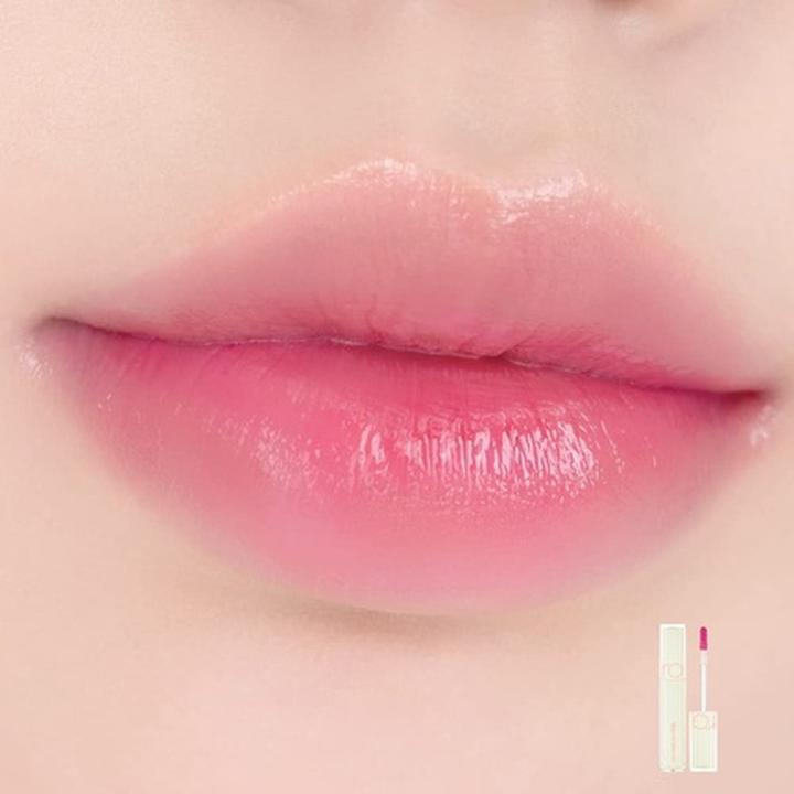 Actual product image Rom&Nd Dewyful Water Tint Lip Gloss 10 Murmur Pink 0.18 fl oz Longlasting Moisturizing Natural MLBB (Murmur Pink)