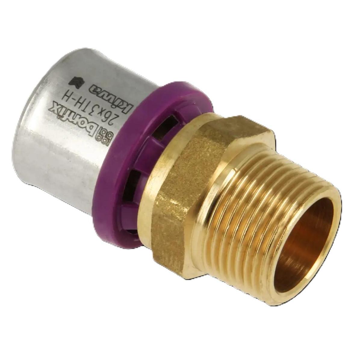 Bonfix, Technologie Voor Pijpaansluitingen, 2000265 Alu-Pressspitze Aussengewinde 1" X 26 Mm