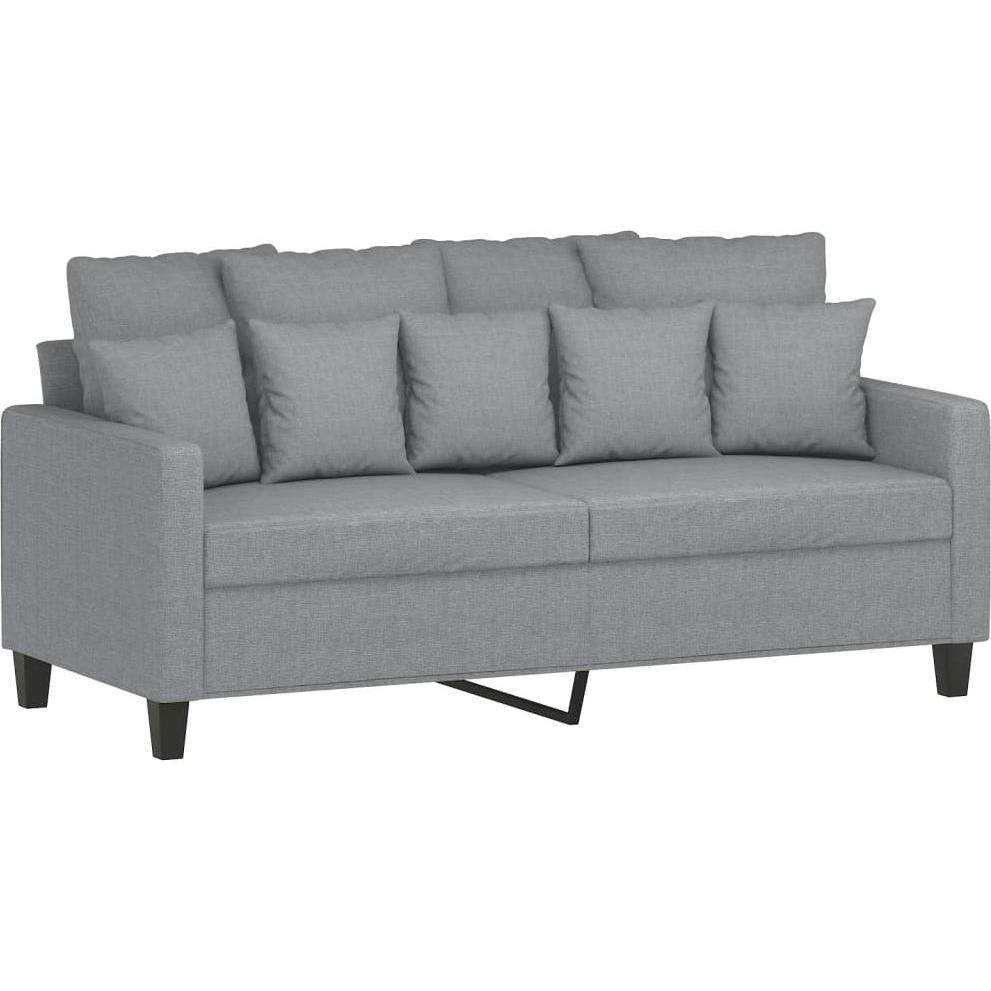 VidaXL, Sofa, 2-Sitzer-Sofa Hellgrau 140 cm Stoff,Farbe (2-Sitzer)