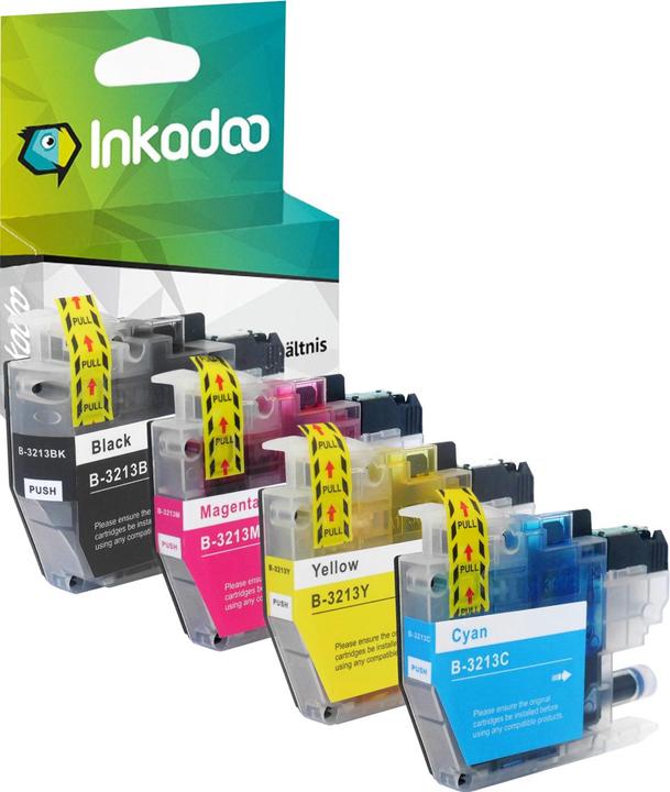 Image du produit Inkadoo Cartouches d'impression multipack compatibles avec Brother LC-3213 VAL contient 4 x cartouches (M, C, Y, CF)
