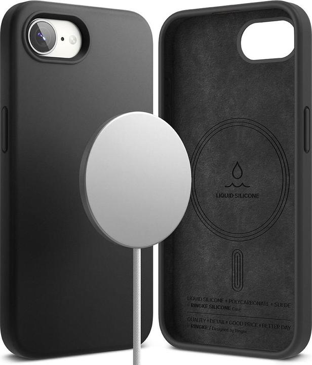 Immagine prodotto Ringke - Silicone Magnetic MagSafe - iPhone 16e - Black (Apple iPhone 16e)