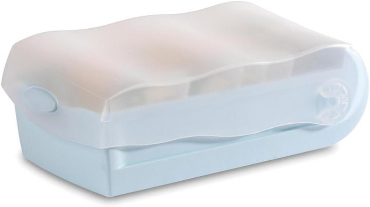 Produktbild Han Karteibox CROCO DIN A7 quer, Lernkartei mit 100 Karten, transluzent-pastellblau (A7)