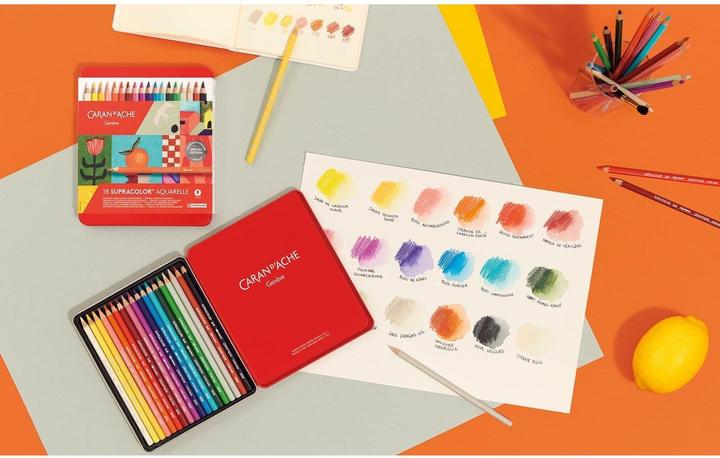 Actual product image Caran d'Ache Supracolor Aquarelle Metallschachtel Sonderedition (18x)