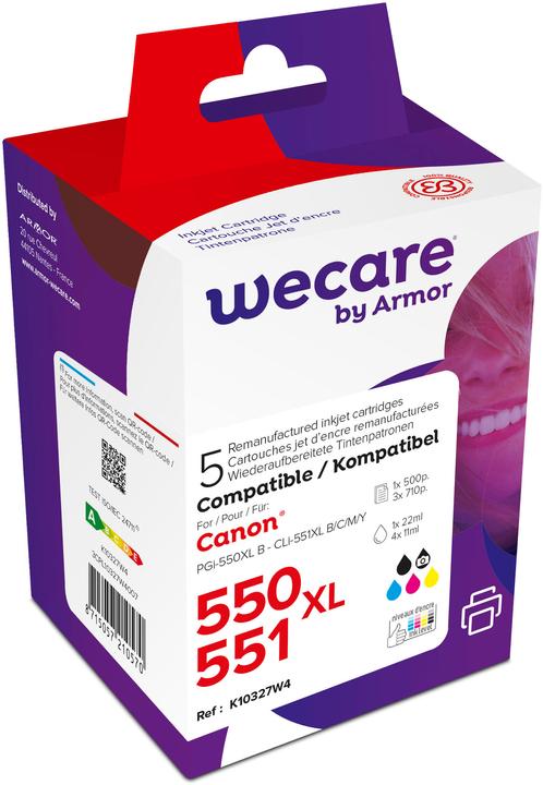 Produktbild Wecare Multi rebuilt 550/551 BKCMY PGI550/51 zu Canon PIXMA MG5450 22(4x11ml (BK, C, M, Y)