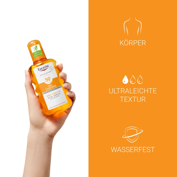 Produktbild Eucerin SUN Body Spray Sensitive Protect Transparent LSF 50+ (Sonnenspray, SPF 50, 200 ml, 211 g)