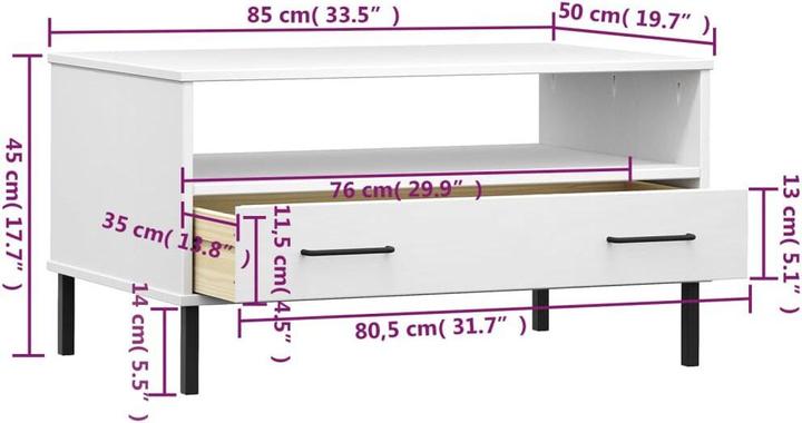 Actual product image vidaXL Couchtisch